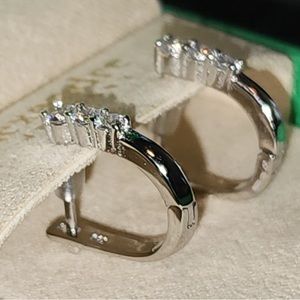 STERLING SILVER & CUBIC ZIRCONIA Earrings by ALEXANDRE Jewelry